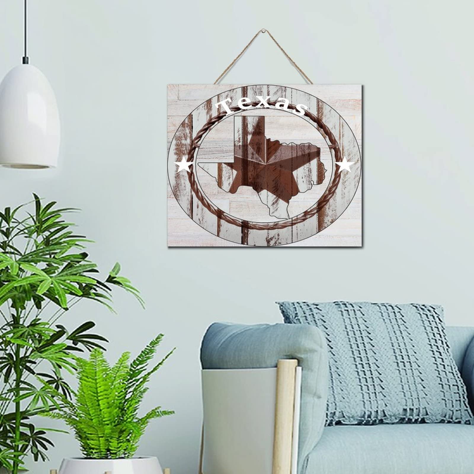 Panneau en bois Texas cadeau idéal pour passionnés de décoration US