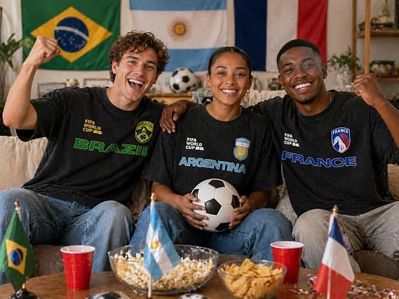 Outerstuff Men's FIFA World Cup 2026 Team Nations United Mineral Wash Black Premium Cotton Tee