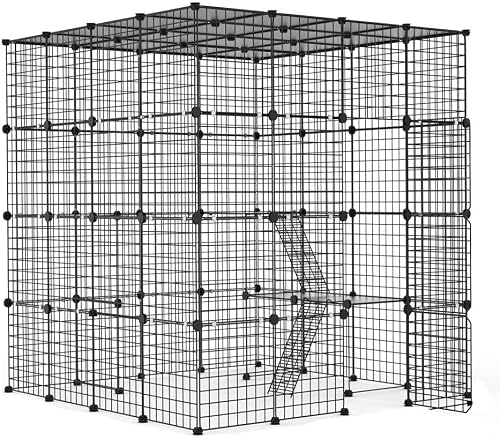 Pet Cat Enclosure, Small Dog Cages, Indoor Pet Playpen Extra Large 147cm