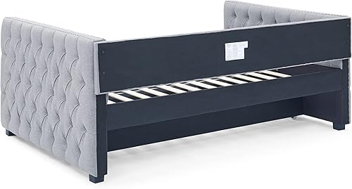 Vista 49 de Sofá cama de tamaño individual con nido, cama de día tapizada y nido, marco de sofá cama nido extraíble, sofá cama nido extraíble, sofá cama