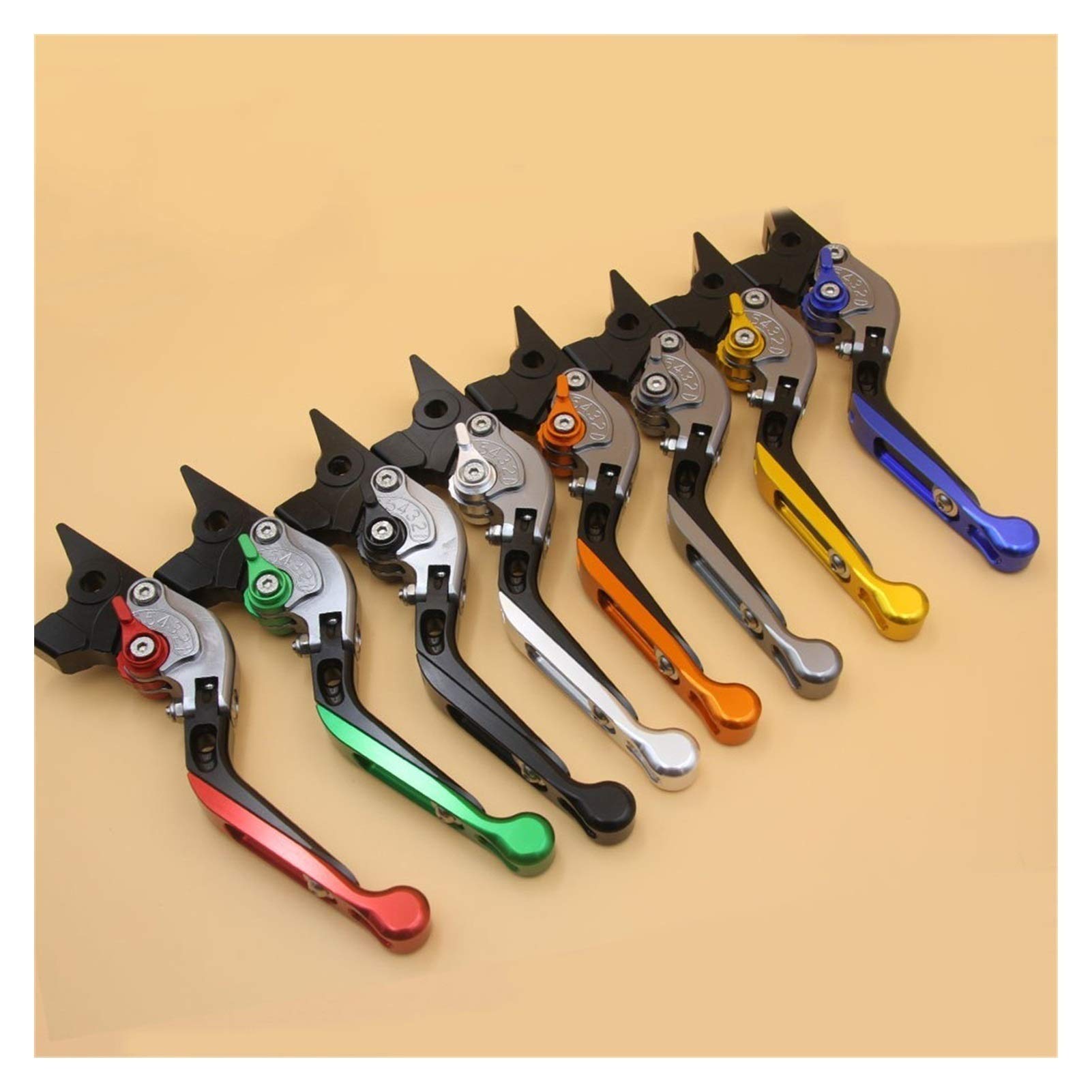 Leviers d'embrayage pour K&awasaki Z750 Z 750 (Non modèle Z750S) 2004 2005 2006 CNC Orange Pliant et ExtendingMotorcycle Frein Levier d'embrayage Moto Frein Embrayage (Color : Gold)