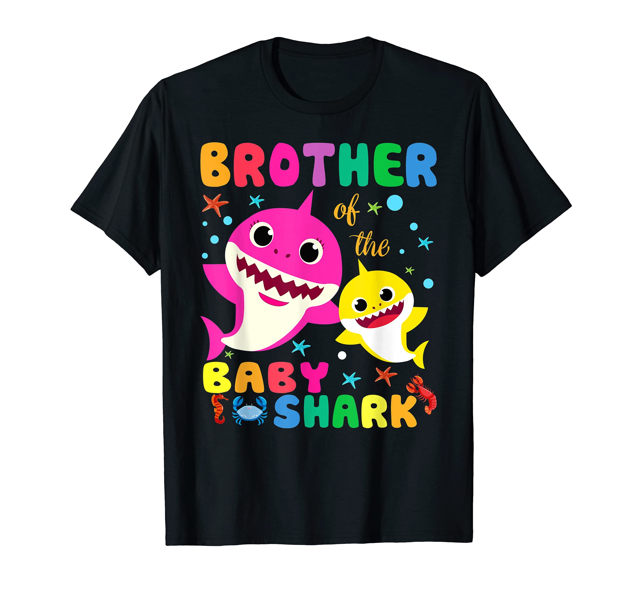 Brother Of The Baby Shark Birthday Shirt Bday Brother Shark T-Shirt