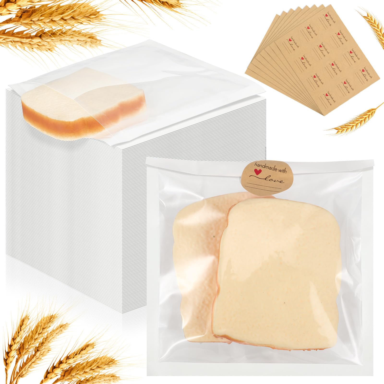 Sacs de boulangerie avec fenêtre grand lot de sachets à beignets en papier kraft ingraissable