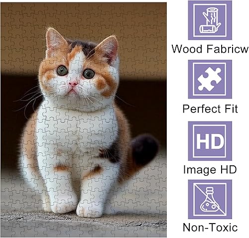 Miniatura 3 de Rompecabezas de 1000 piezas para adultos, lindo gatito estilo minimalista, rompecabezas de rompecabezas, maravillosos regalos de rompecabezas y