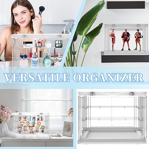 Miniatura 6 de Vitrina para mini figuras de acción, 3 capas de protección a prueba de polvo, caja ciega de almacenamiento, colección de escaparate de