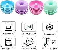 Vista 21 de To encounter Paquete de 24 mini tazas de silicona para hornear, moldes de silicona de calabaza para gelatina, molde de postre antiadherente, moldes