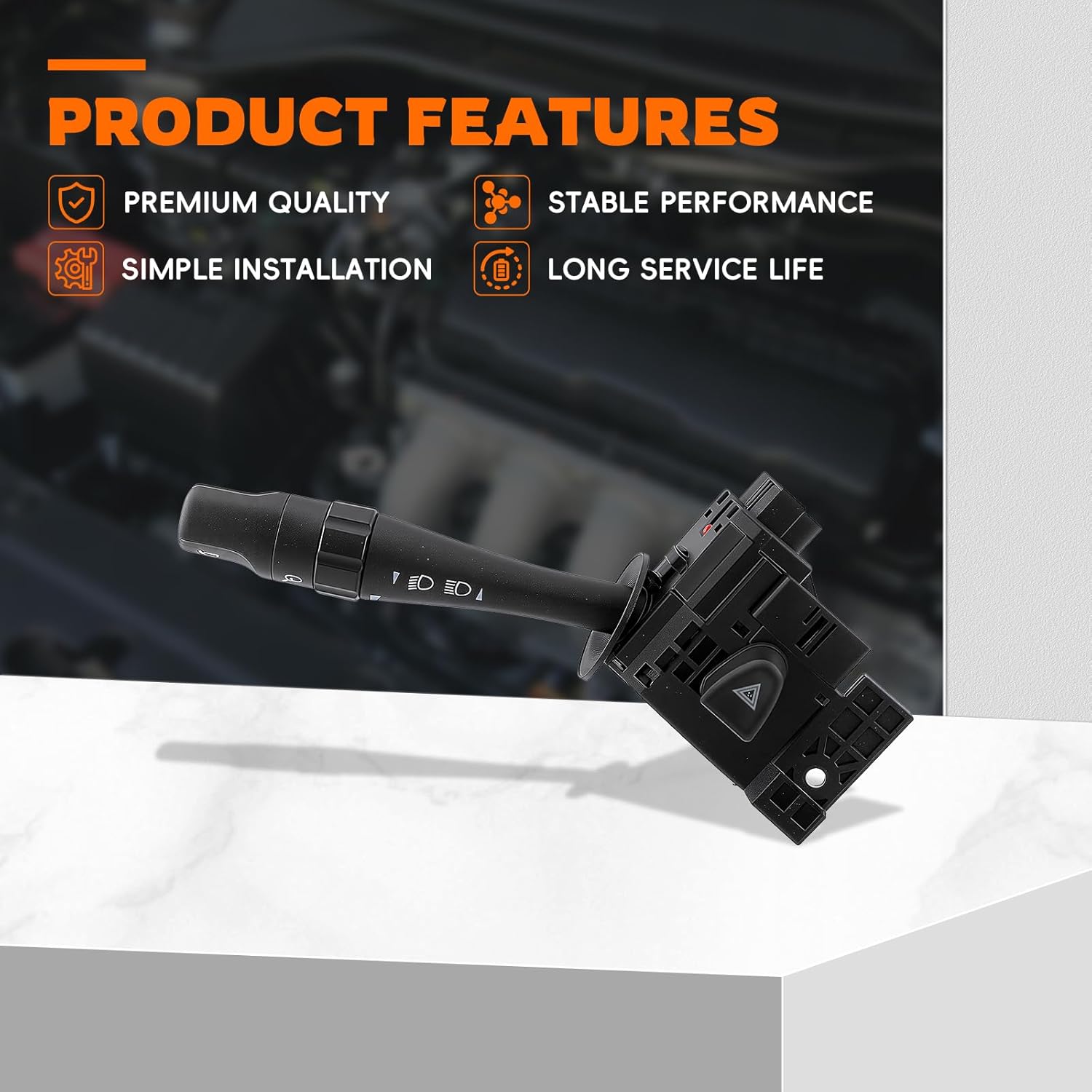 GoaMotors 10347351 Turn Signal Switch Compatible with Pontiac Grand Prix 2004-2005 Headlamp Beam Fog Light Multi-Function Switch Replace 1999342