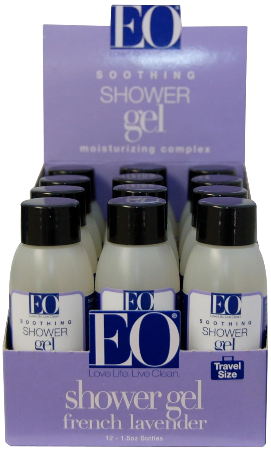EO Shower Gel, French Lavender, Travel Size, 12 Count