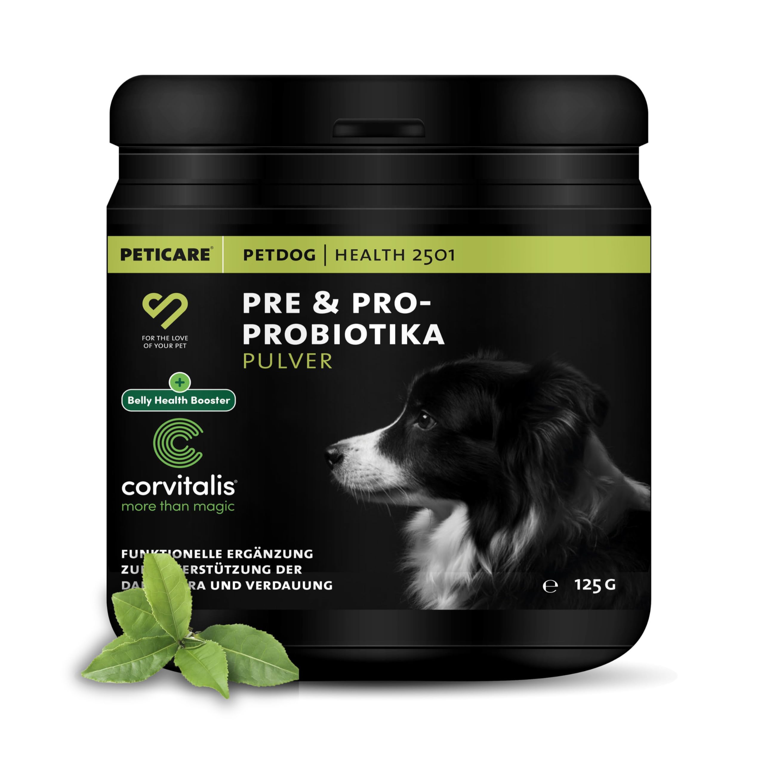 Peticare Probiotika & Präbiotika Pulver für Hunde | Immunsystem stärken, Darmsanierung, Darmflora aufbauen | bei Allergie-Anfälligkeit & Juckreiz | natürliches Ergänzungsfutter - petDog Health 2501