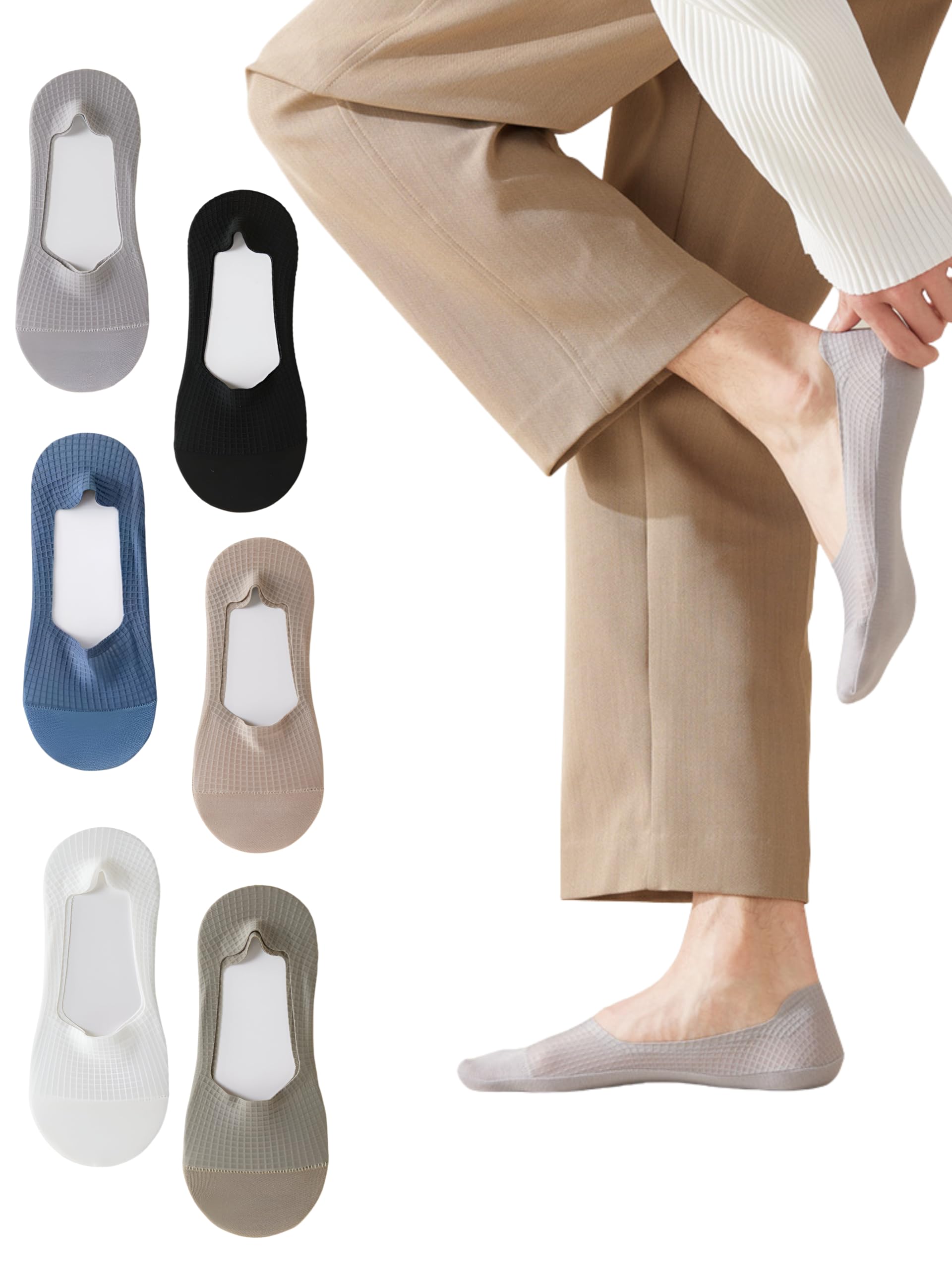 Women Plain No-Show Socks | Anti-Slip Low-Cut Invisible Socks for Women | Breathable, Lightweight & Comfortable | Multicolor Pack-image-29