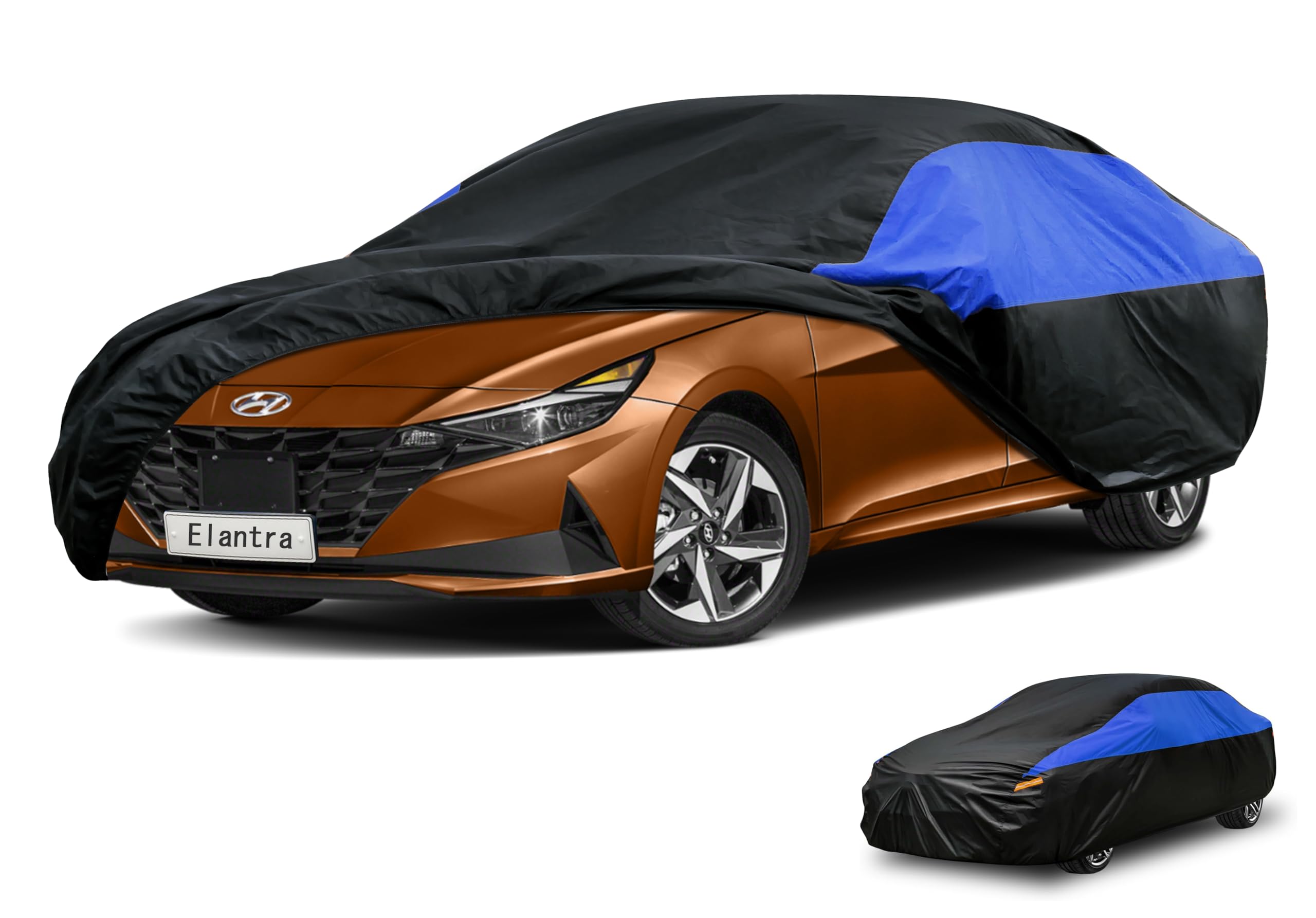 GUNHYI Hyundai Car Cover Custom Fit Hyundai Elantra Waterproof All Weather, Lightweight Full Exterior Cover for Automobiles Outdoor Sun UV Rain Dust Snow Wind Protection.