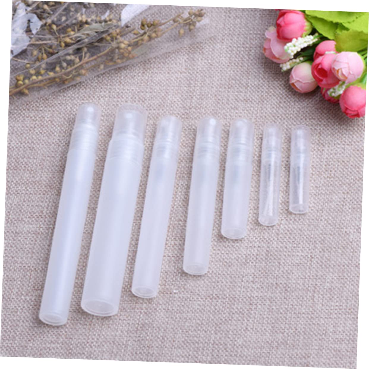 MAGICLULU 48piezas Botellas De Spray De Perfume Mini De Frascos Recargables Transparentes Cosméticos