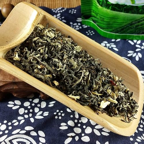 Miniatura 2 de FullChea - Té verde jazmín - Té verde de hojas sueltas - Té chino a granel verde jazmín - Sabor floral fresco - Té calmante (5.29 oz  150 g)