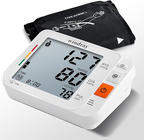 Monitores automáticos de presión arterial de brazo, máquina digital de presión arterial superior del brazo para uso doméstico con puño ajustable de