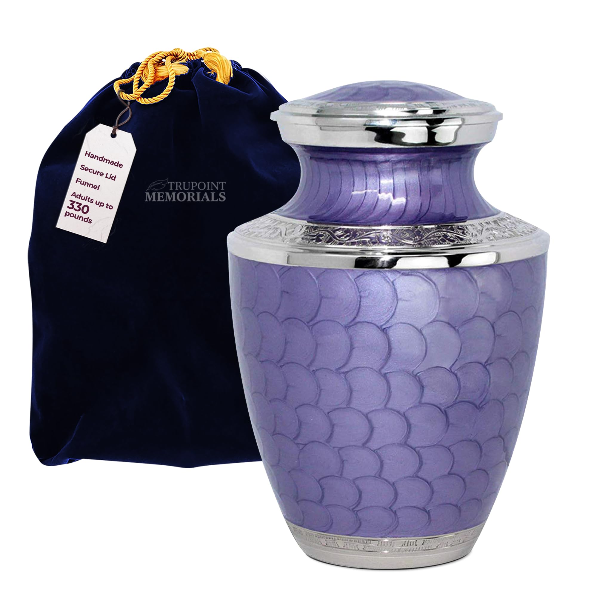 Trupoint Memorials Cremation Urns for Human Ashes - Adult Female - Extra Large, Light Purple — image 1