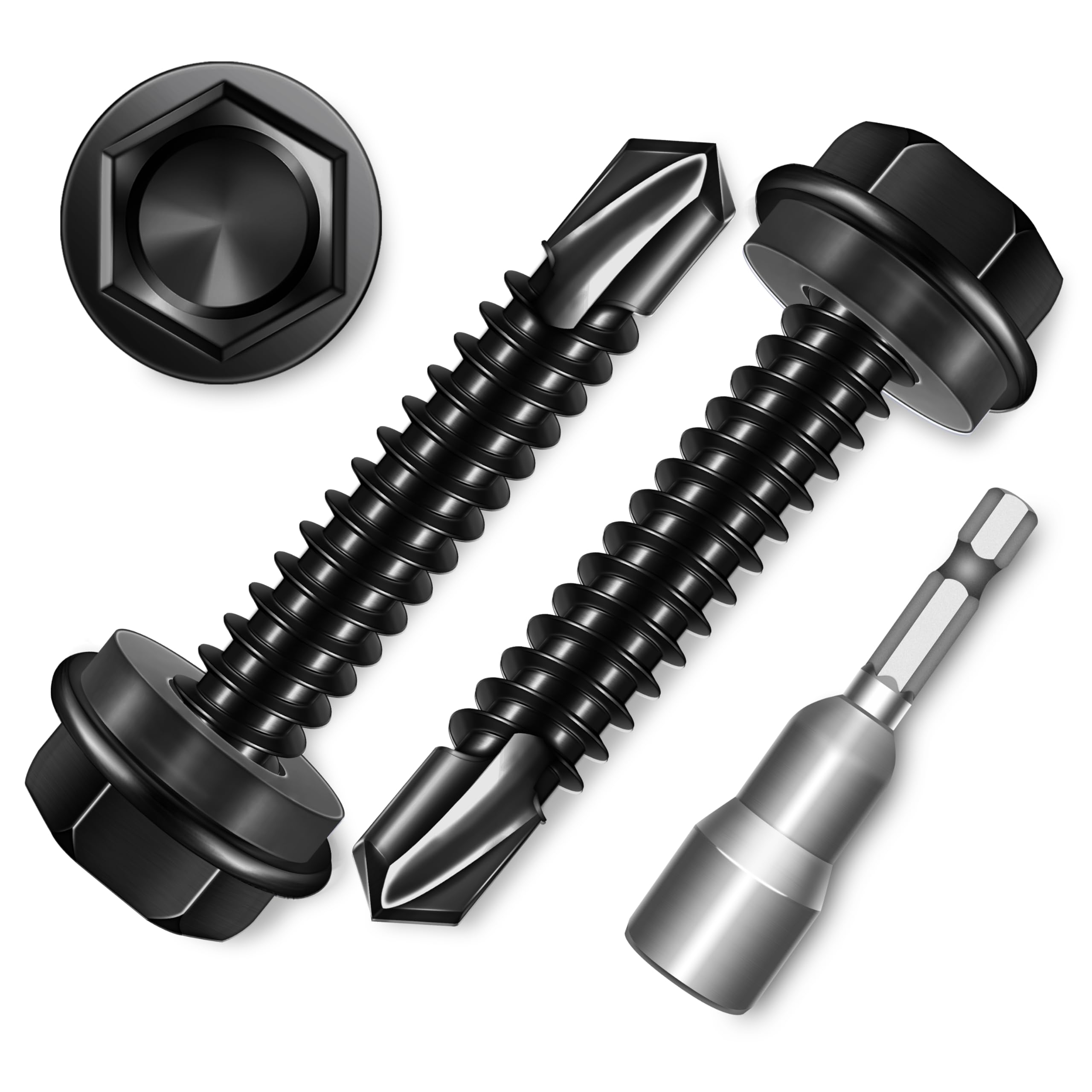 Sheet Metal Screws - 100 Stainless Steel Self Drilling -18 Sheet Metal Screws - 100 Stainless Steel Self Drilling -18