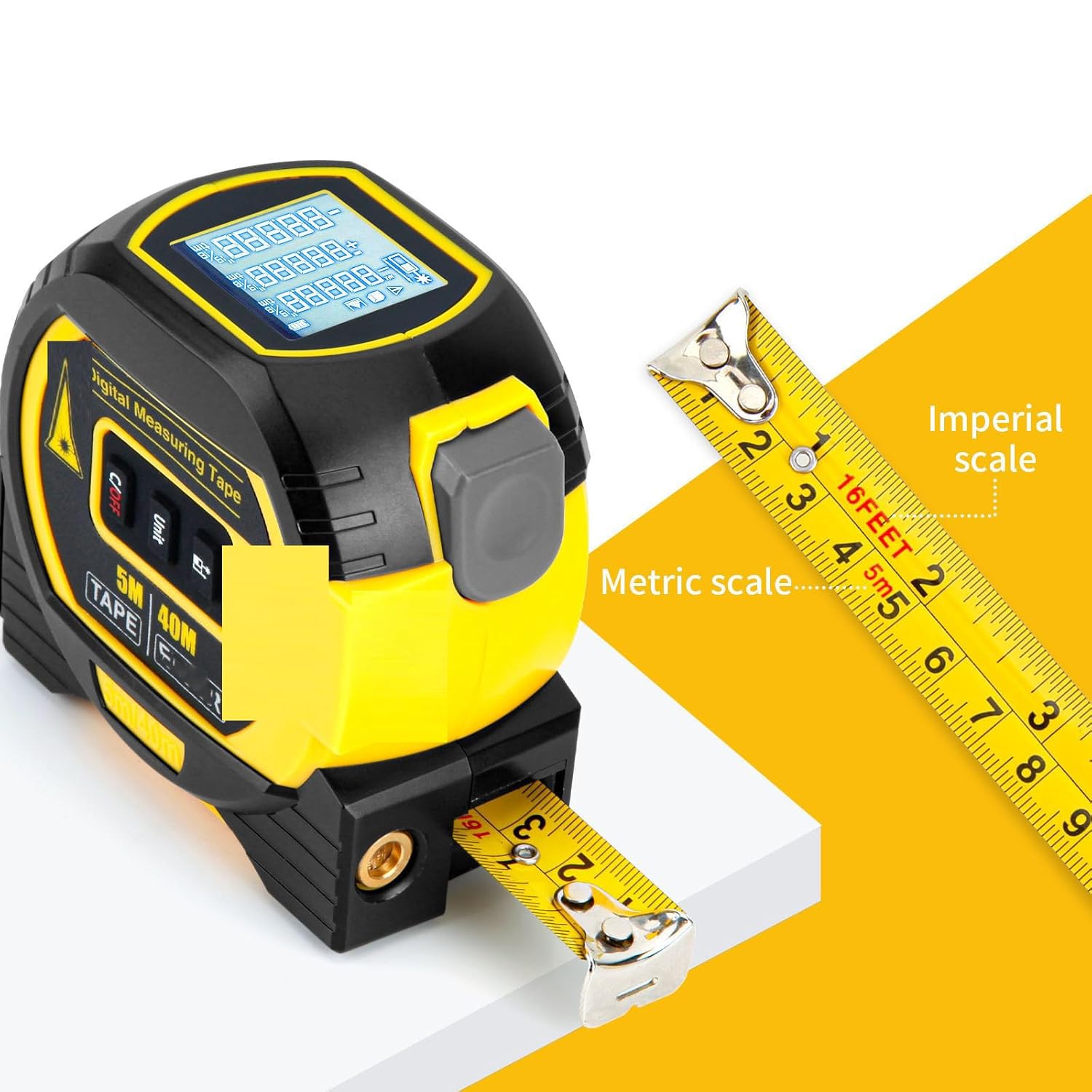 Measuring Tape Digital Laser Tape Measure - 197ft With 16ft AutoLock ...
