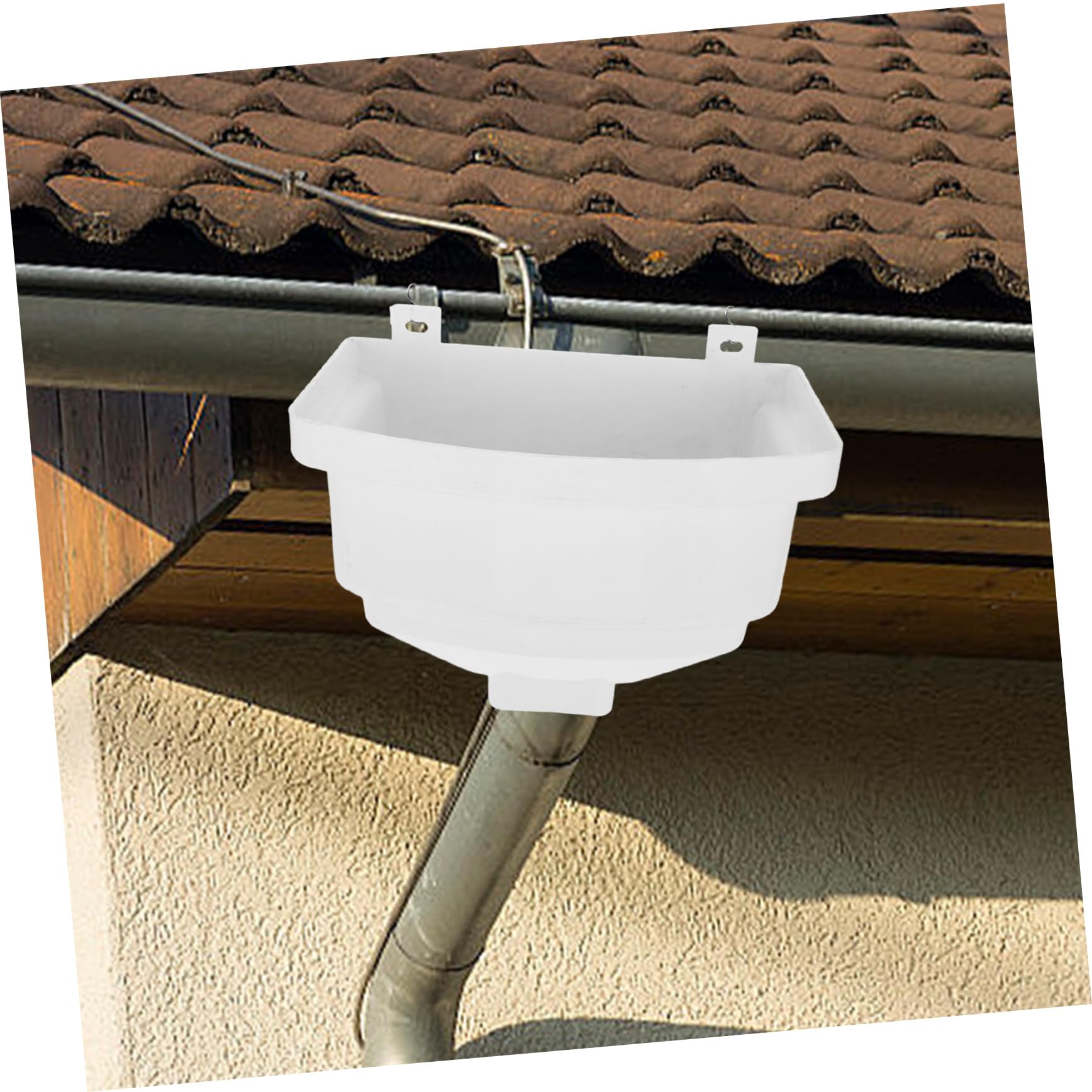 Diverter de Bajante Curvo de PVC Blanco para Canalón