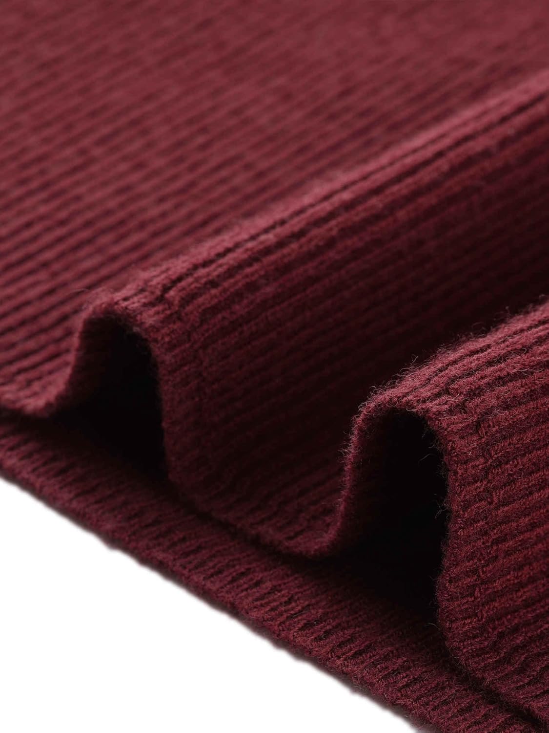 Allegra K Sweater Dress for Women's V Neck Long Sleeve Ribbed Knit Midi Dresses - Image 5