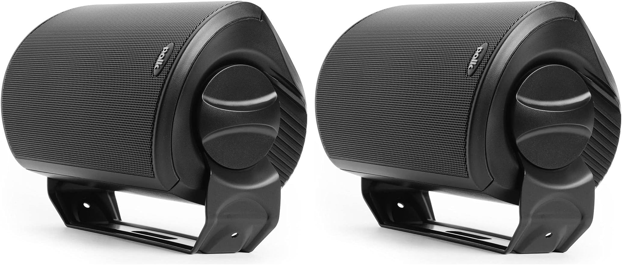 Polk Audio Atrium 8 SDI Flagship Outdoor Speaker (Black) - Use as Single Unit or Stereo Pair, Powerful Bass &amp; Broad Sound Coverage, Withstands Extreme Weather &amp; Temperature (Pack of 2)