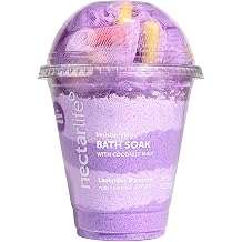 Bath Soak, Salt Bath, Bubble Bath, Natural Detox Foaming Body Soak, Foot Soak, Vegan Body Skin Care, 9 oz. Lavender