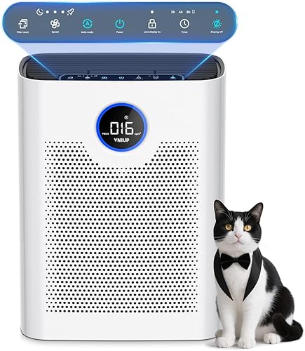 Purificadores de aire para el hogar, habitación grande de hasta 2200 pies cuadrados, purificador de aire VNIUP H14 True HEPA para dormitorio,