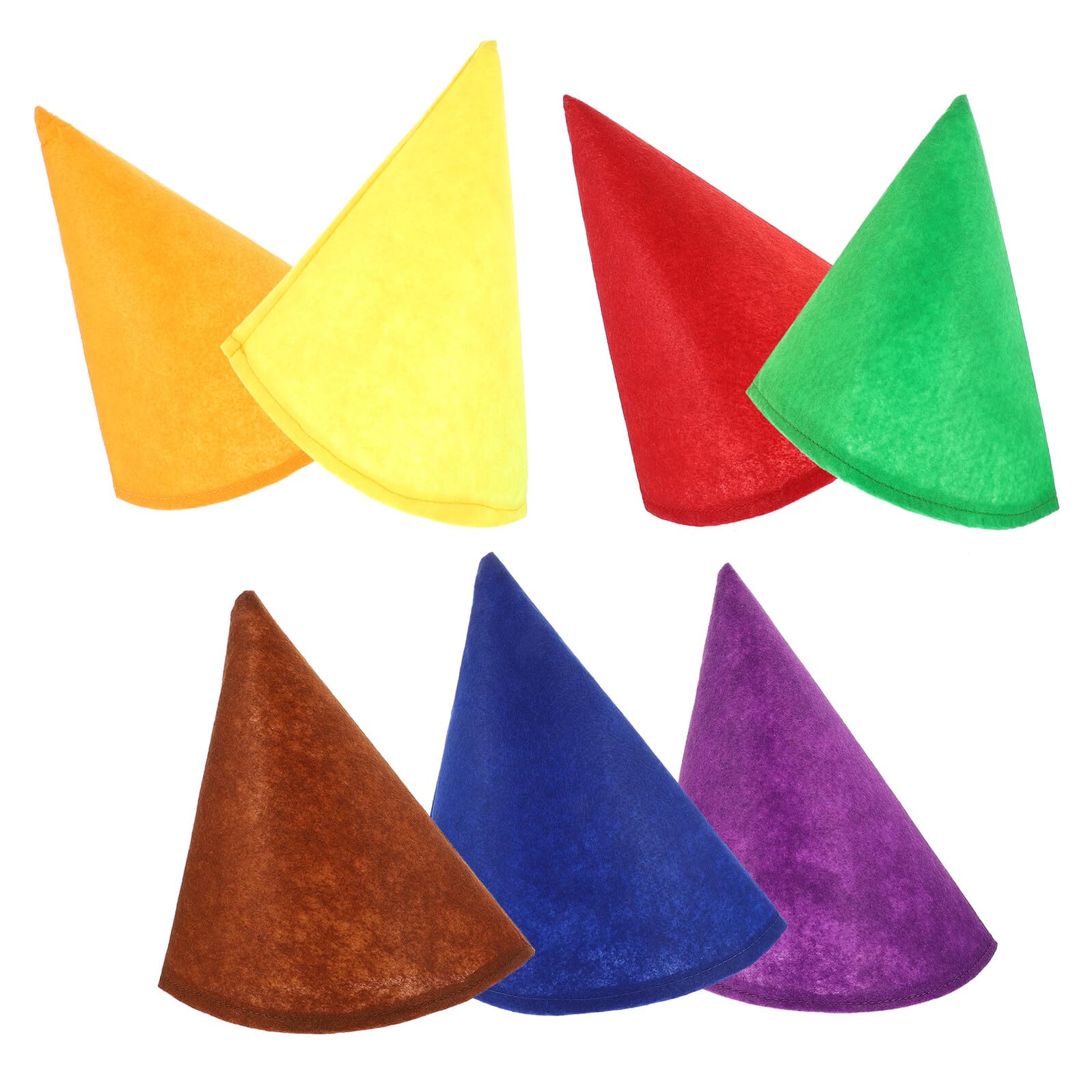Amosfun 7 sombreros de enano de Navidad con cono de fieltro, colores mezclados, para Halloween, gnomo, fiesta, para cumpleaños y disfraz de vacaciones