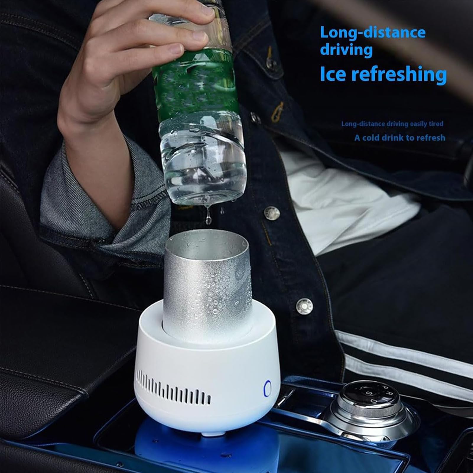 Tazza di Raffreddamento Istantaneo, Macchina Intelligente per Bevande Fredde con Cavo USB da 1 m, Mini Macchina per il Ghiaccio Tazza Refrigerante Elettrica Raffreddatore Intelligente per Birra