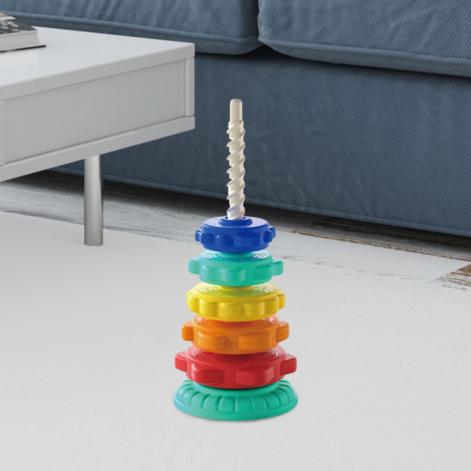 Amazon | Generic レインボータワーおもちゃ、回転ホイール、感覚ギア