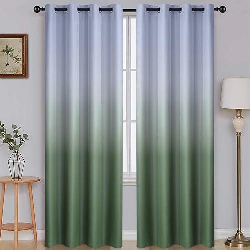 Miniatura 126 de SimpleHome Cortinas gruesas con aislamiento térmico y ojales, bloqueo de luz para oscurecer sala, dormitorio, 2 paneles, 52 x 72 pulgadas de largo,