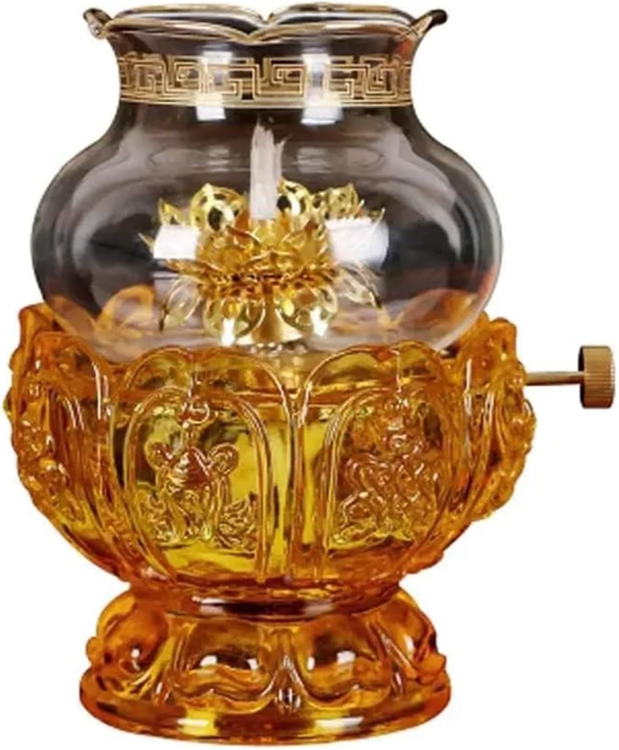 Chamber Oil Lamp with Wick Light 5.3 Inch Open Flame Lighting(1pcs)