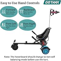 Vista 6 de Gotrax Hoverboard - Accesorio de asiento de kart para patineta de equilibrio automático de 6.5", 8", 8.5", 10", longitud del marco ajustable