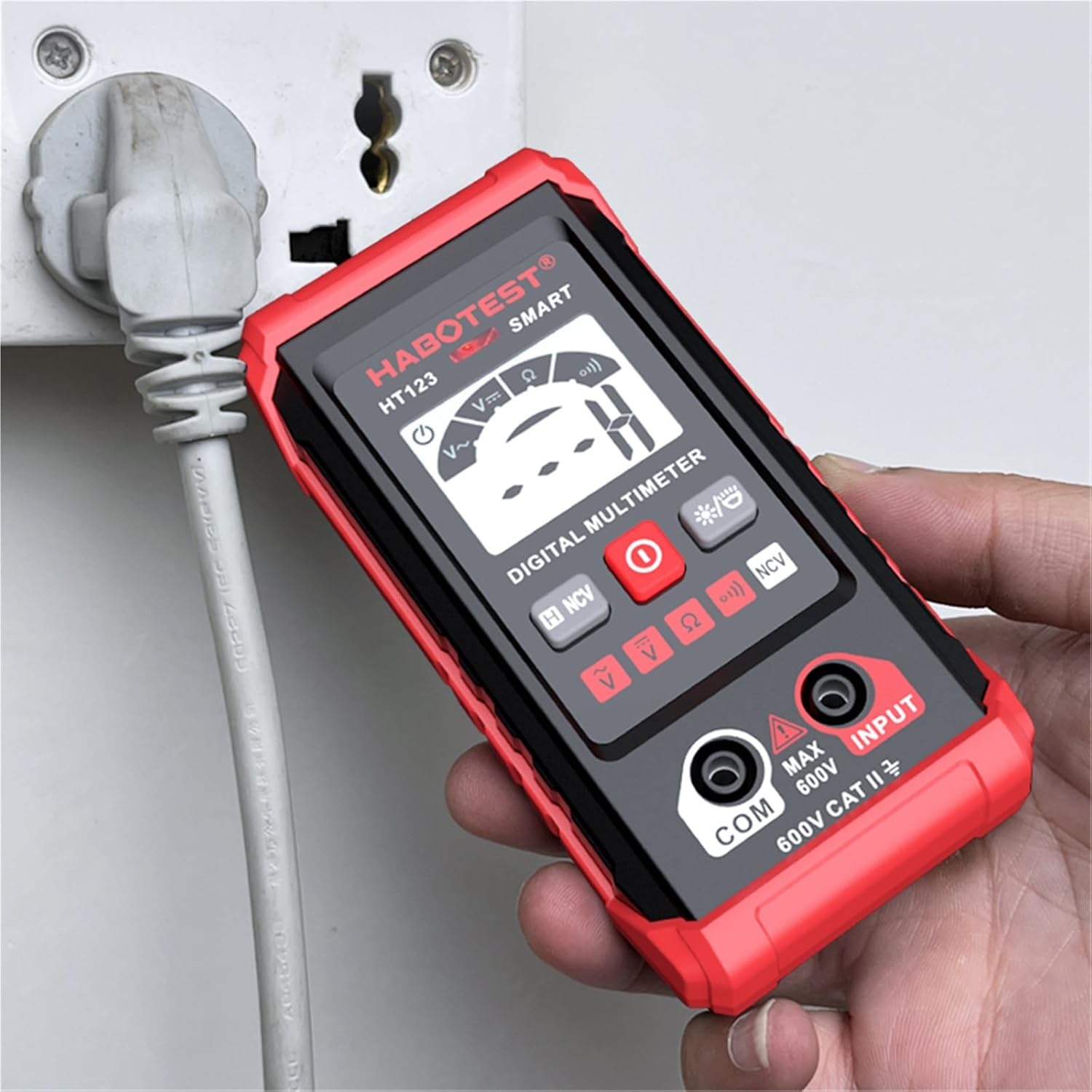 HT123 Ac Dc Volt Ohm Multi Meter Tester Pocket Smart Electrical Digital Multimeter