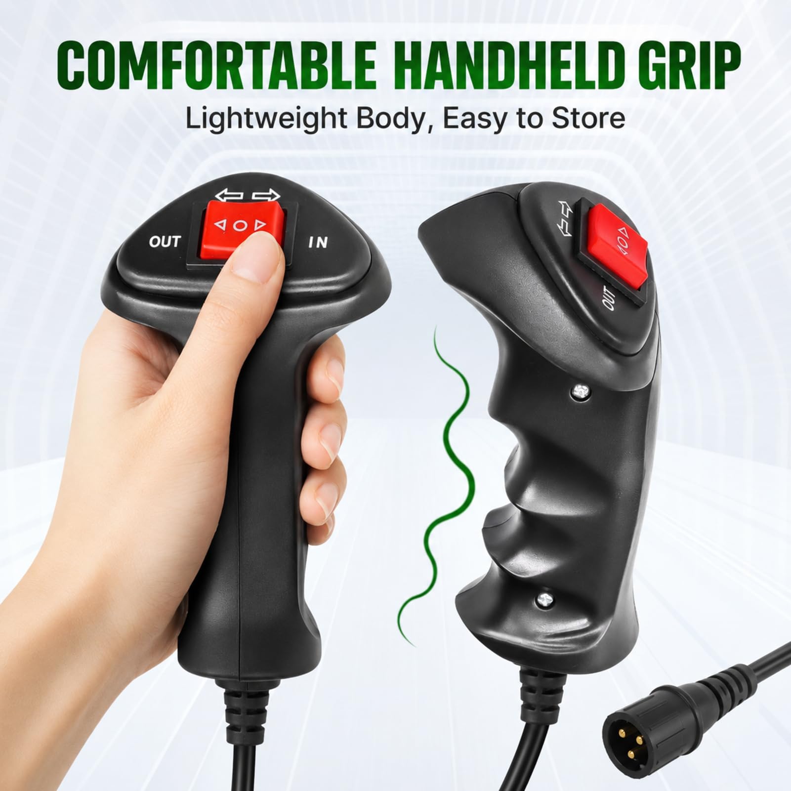 Telecomando per verricello a 3 pin, cavo da 2,8 m, interruttore portatile con spina, maniglia di ricambio per verricello elettrico su camion, SUV, ATV, UTV, fuoristrada