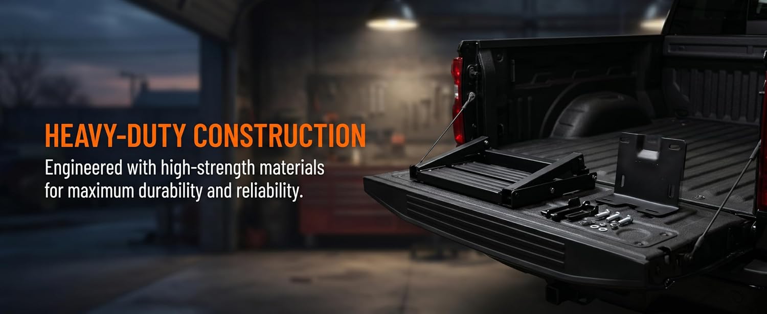 Truck Bed Step Compatible with Toyota 2014-2021 Tundra (2014 2015 2016 2017 2018 2019 2020 2021) Folding Truck Step Bumper Tailgate Step #OE PT392-34140