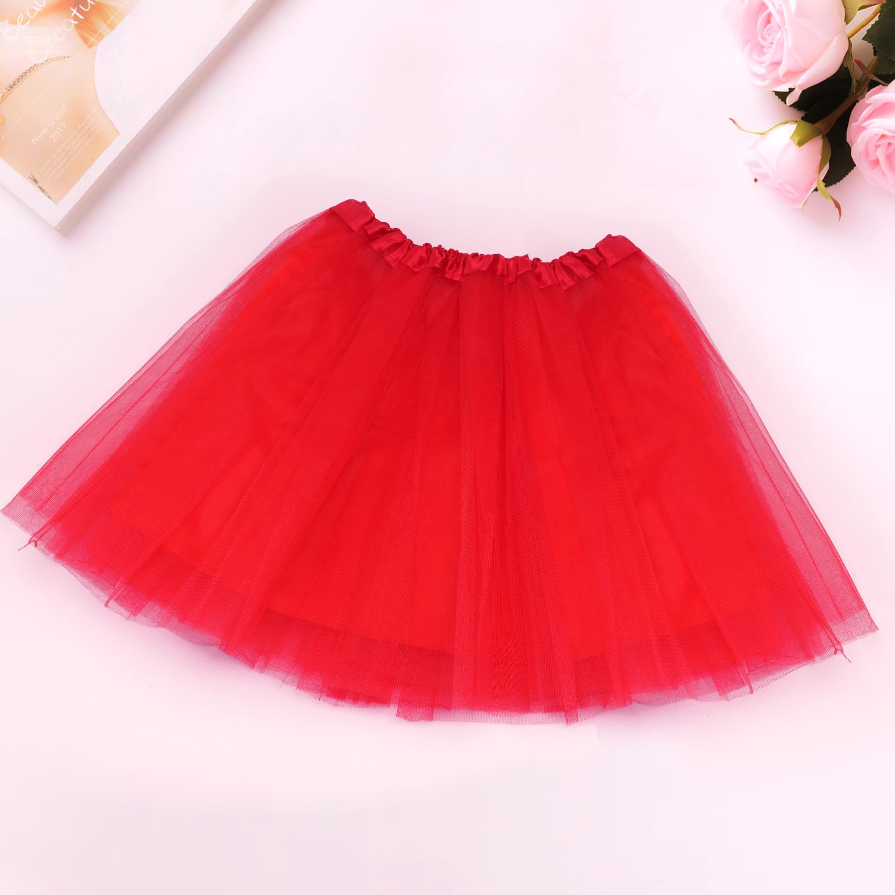 Damska spódnica tutu, rozciągliwa, mini spódniczka tutu, dla dorosłych, baletowa, tiulowa, na imprezę, do kostiumu, tańca