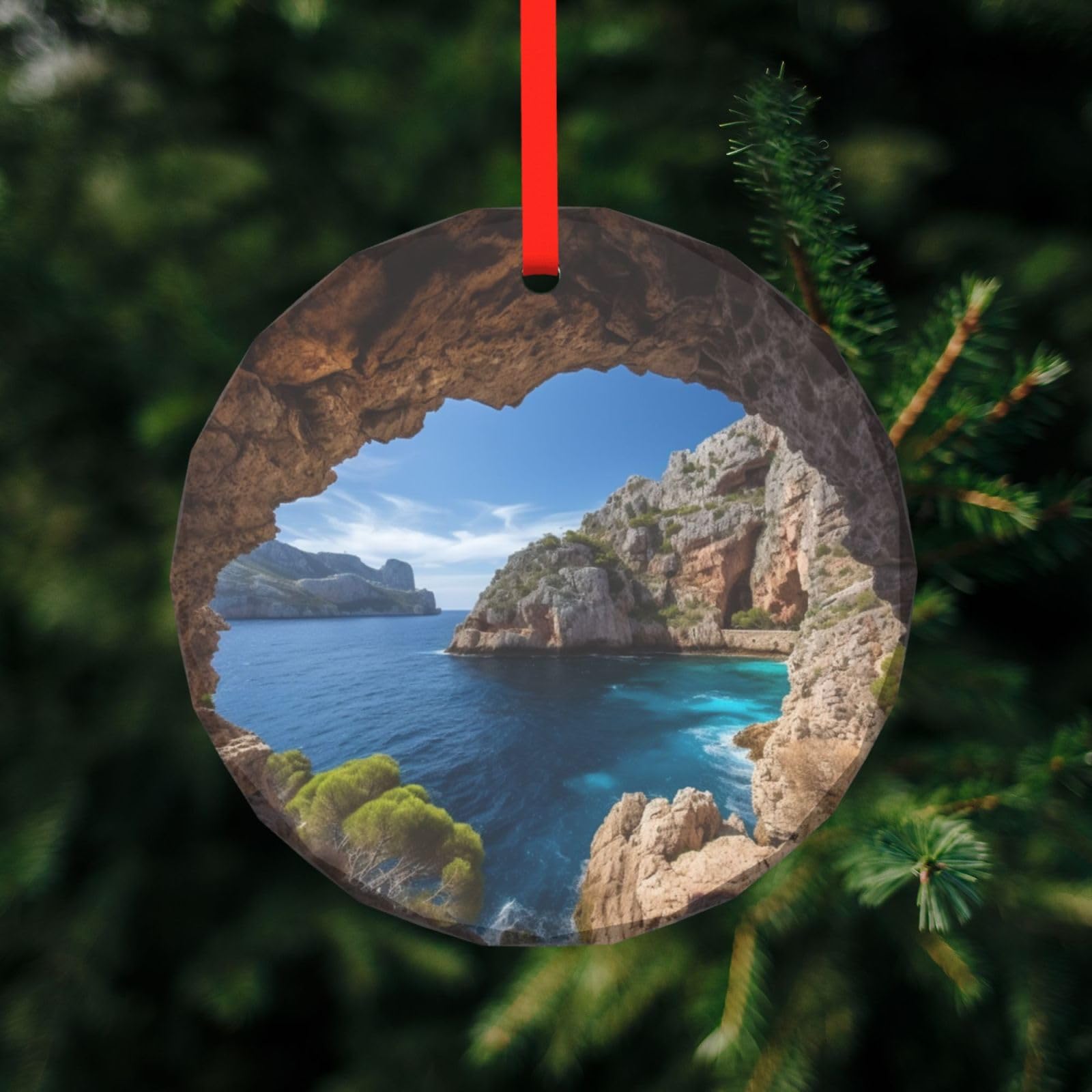 Khiry Arch In Mallorca Spain Christmas Ornaments Christmas Tree Glass Hanging Round Glass Ornaments Hanging Ornaments Christmas Hanging Decorations Craft Pendant For Christmas Tree Holiday