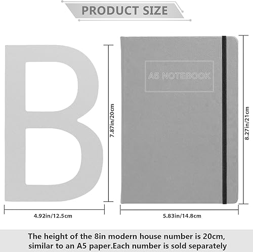 Miniatura 71 de DEWEL Números flotantes de casa grandes de 8 pulgadas para exteriores, decoración de números de dirección de casa modernos negros para señalización