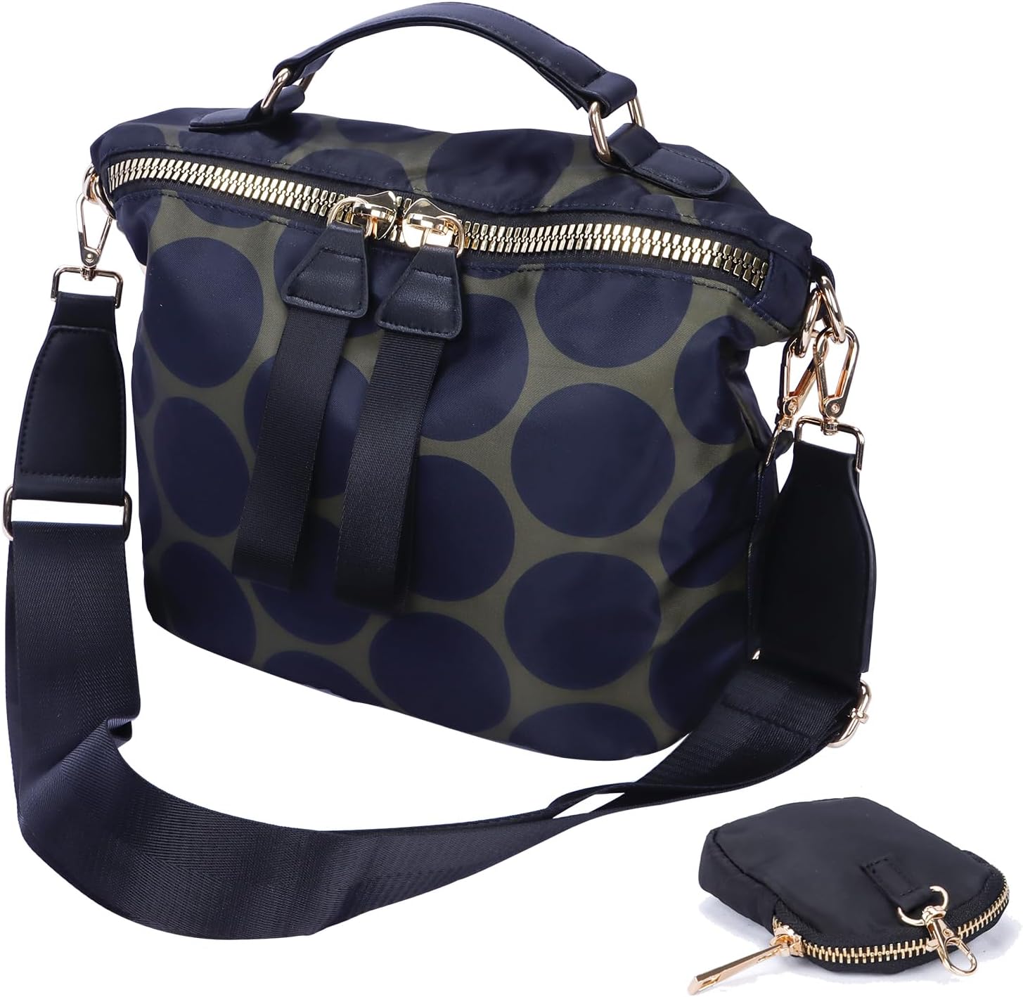 Nylon Crossbody Handbag for Women Anti-theft Purse Shopping Tote Bag Lightweight Shoulder Bag