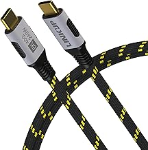 LINKUP - USB 4.0 Cable 240W 40Gbps Type-C Thunderbolt 4 [1.2m] 8K@60Hz Video Fast Charging and Data Durable Coated Compatible with iPhone 15/16 Pro/Max MacBook Pro/Air iPad Pro Galaxy S23