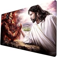 Vista 16 de MTG - Tapete de juego con bordes cosidos, alfombrillas MTG para MTG DTCG CCG RPG Trading Card de 24 x 14 pulgadas, alfombrillas de juego TCG