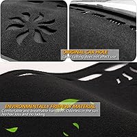 Vista 4 de AUQDD Alfombrilla de Cubierta para Tablero Compatible con Hy-undai Santa Fe 2013 2014 2015 2016 2017 2018, Alfombrilla de Tablero de Franela Negra