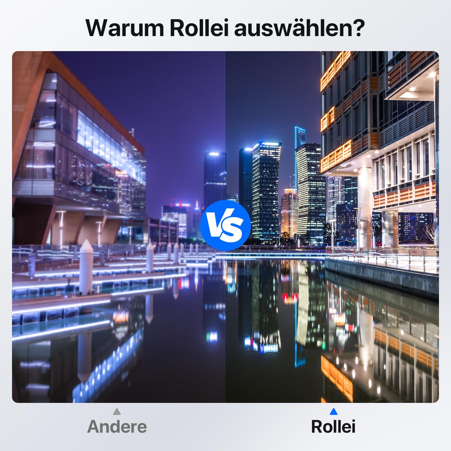 Rollei Astroklar Nachtlicht Light Pollution Filter – 82mm Rundfilter Stadtlicht-Filter geeignet für Nachtaufnahmen, Astro-Fotografie der Milchstraße