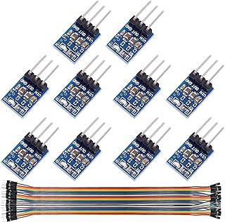 DAOKI 10Pcs 5V to 3.3V Step-Down Power Supply Buck Module DC 4.75V-12V to 3.3V Voltage Regulator AMS1117-3.3 LDO 800MA Buck Module Soldering Kit