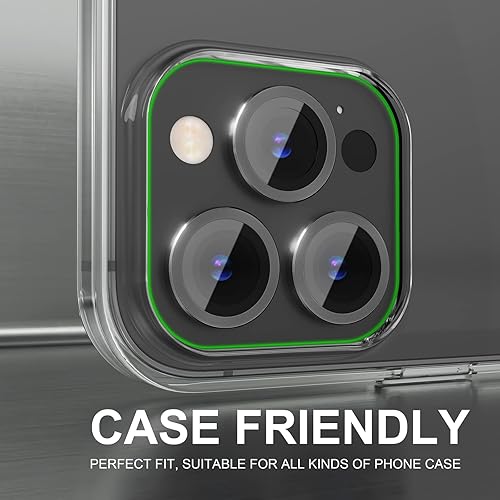 Miniatura 4 de Choiche 3+1 Protector de lente de cámara para iPhone 14 ProiPhone 14 Pro Max, protector de lente de cámara de vidrio templado 9H, protector de