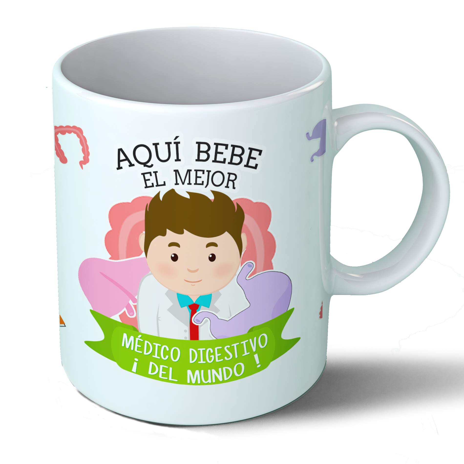 Planetacase - Taza Medico digestivo - Regalo Original - Cerámica 330 mL - Taza Desayuno Apta para Microondas y Lavavaji…