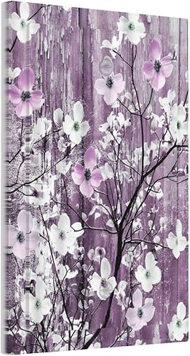 Miniatura 92 de Cubierta de interruptor de luz de 3 cuadrillas con diseño de flores azules púrpuras, cubierta de placa de pared de triple palanca, arbustos florales