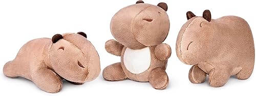 FRANKIEZHOU Capybara - Peluche de Capybara, 3 piezas (sentado, de pie, arrodillado), regalos de graduación para jardín de infantes, divertido animal