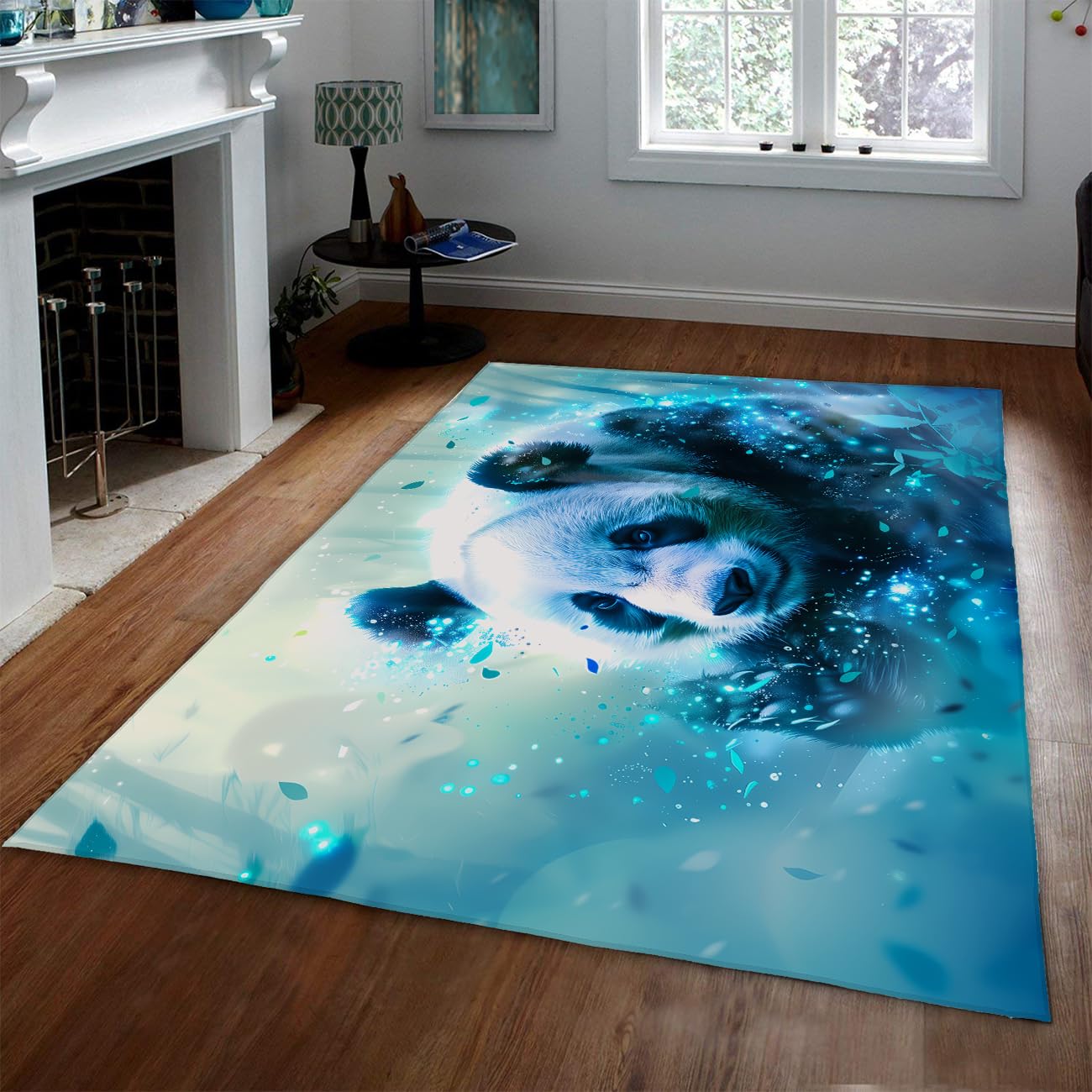 Tapis animaux panda 80x120cm salon entrée chambre tapis antidérapant