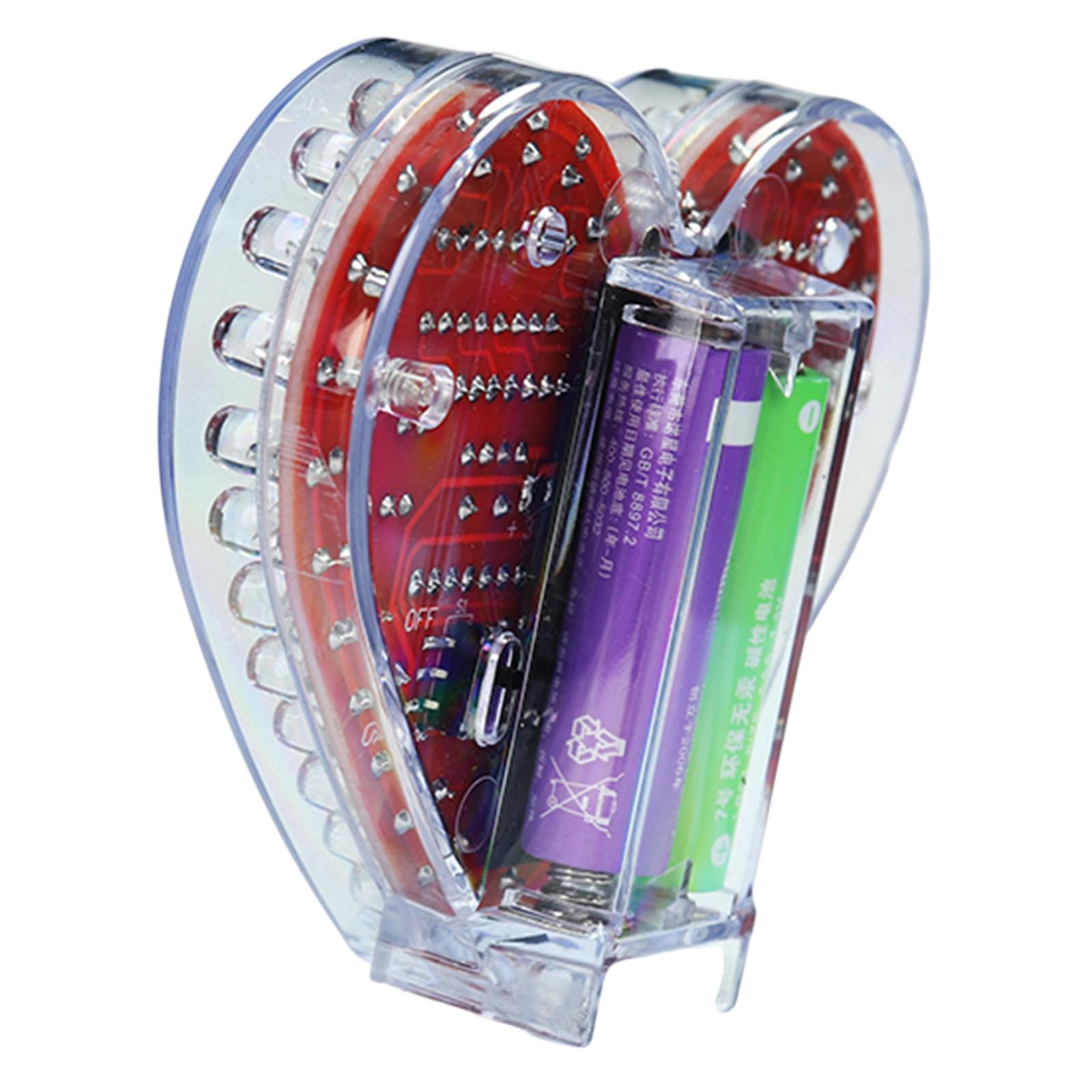 Zwwaazhf Light Beginner Friendly Heart Shaped Led Soldering Practice Project 32 Rgbs Electronics Training Activity Kits Heart Shaped Rgbs Led Soldering Project